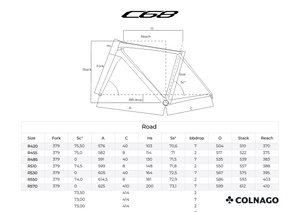 COLNAGO C68 ROAD DISC FRAMESET | HRBB Blue / White | 510mm