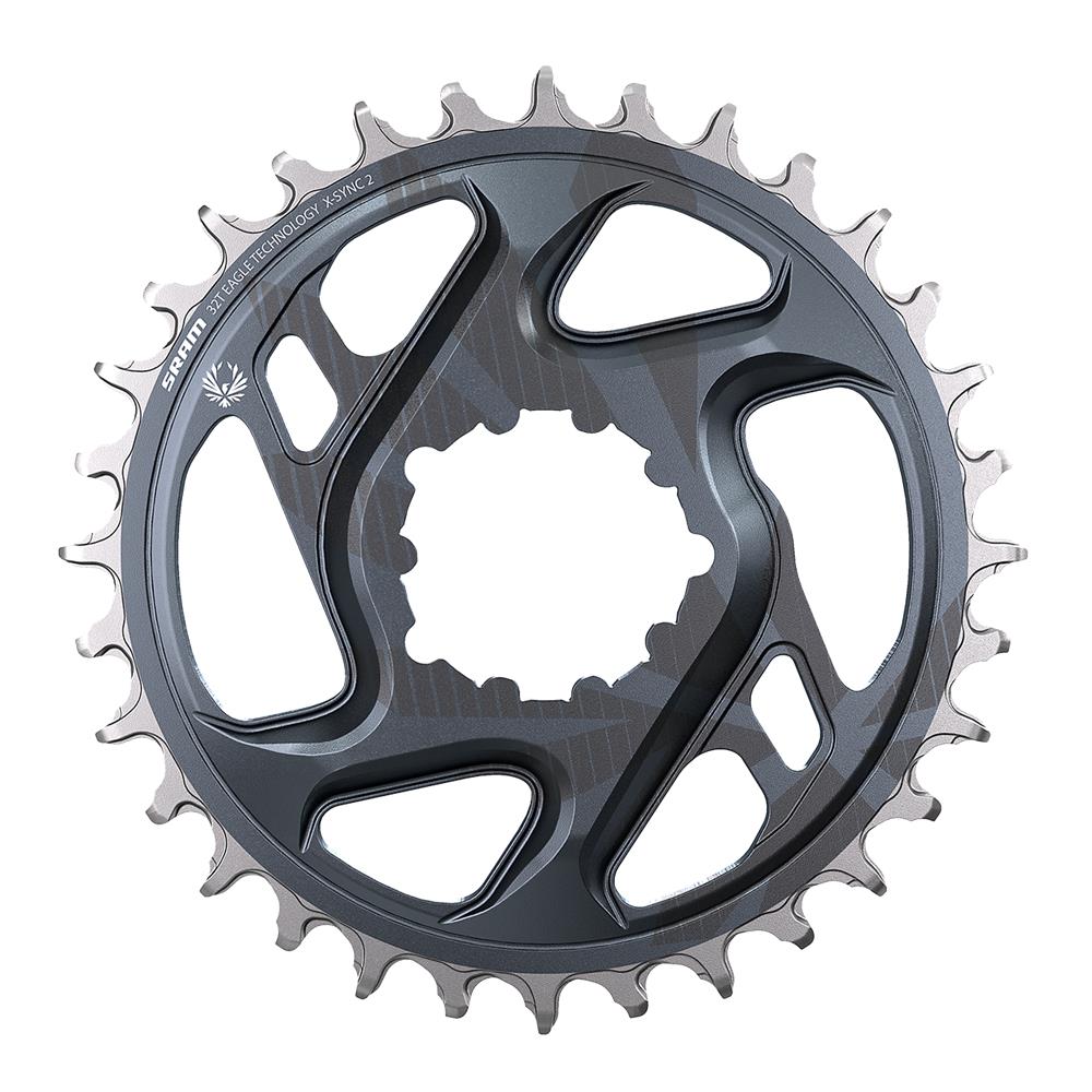 SRAM X-SYNC 2 Chainring DM 3mm Offset Boost Eagle: LUNAR GREY 32T