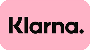 Klarna logo on a pink background
